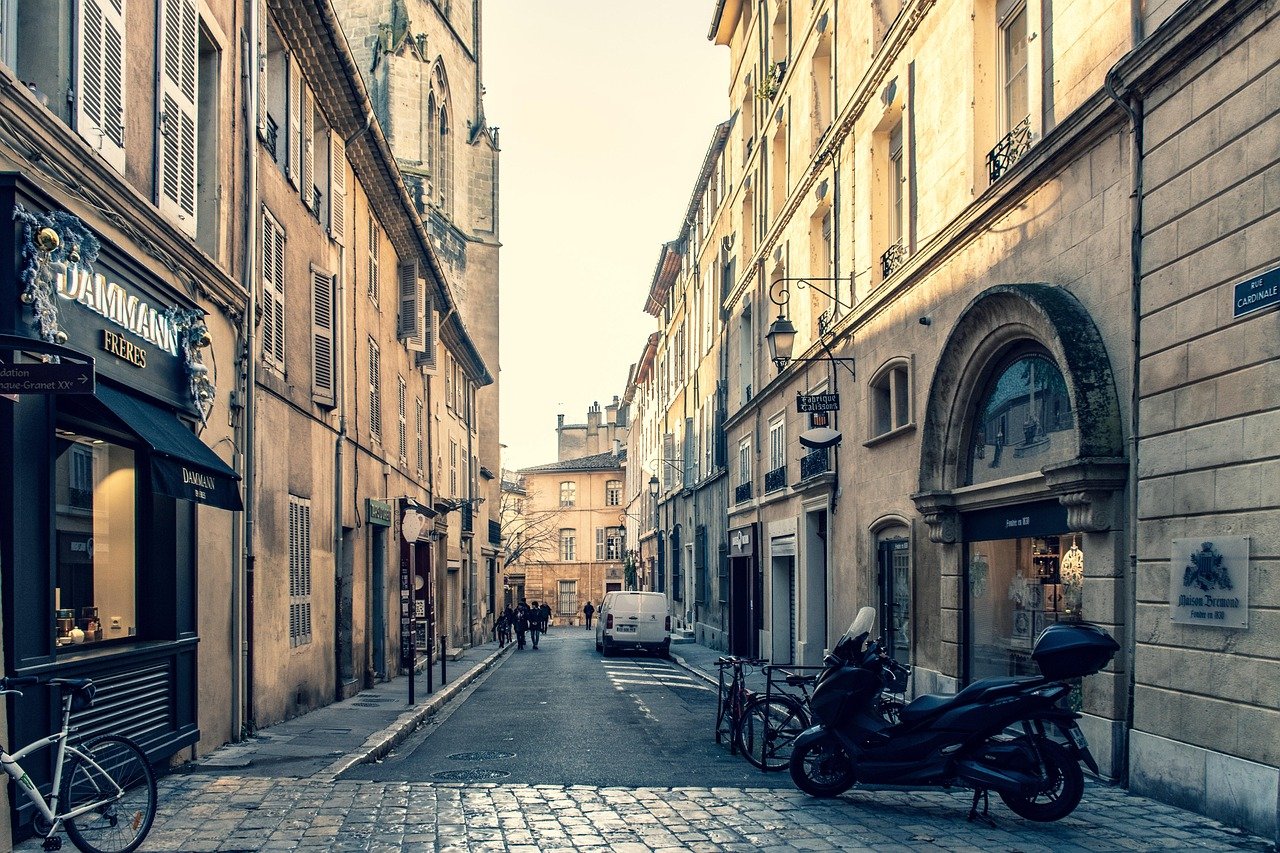 Rue Clémenceau près du Cours Mirabeau à Aix-en-Provence